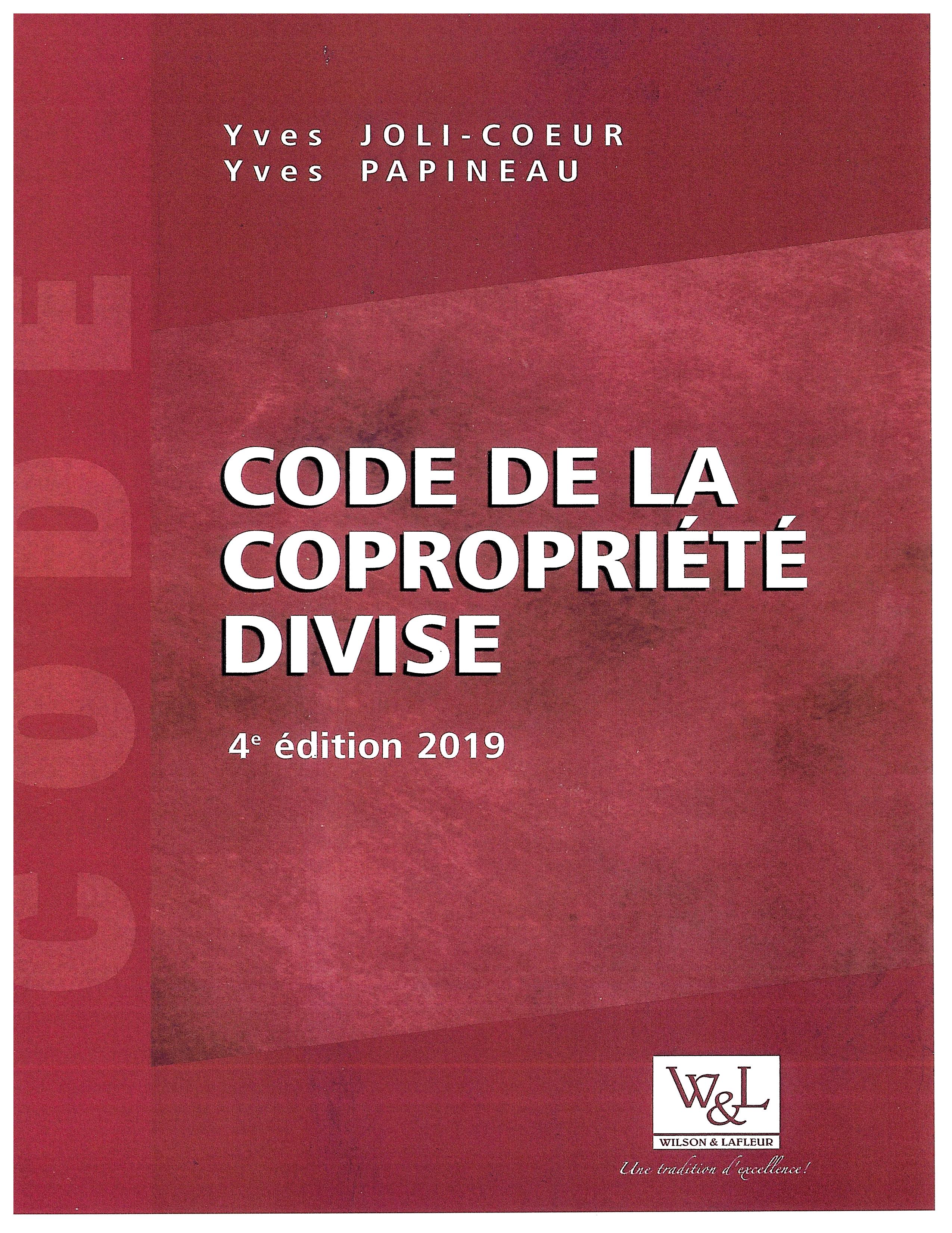Code of Divided Co-ownership, 4rd Edition (French only)